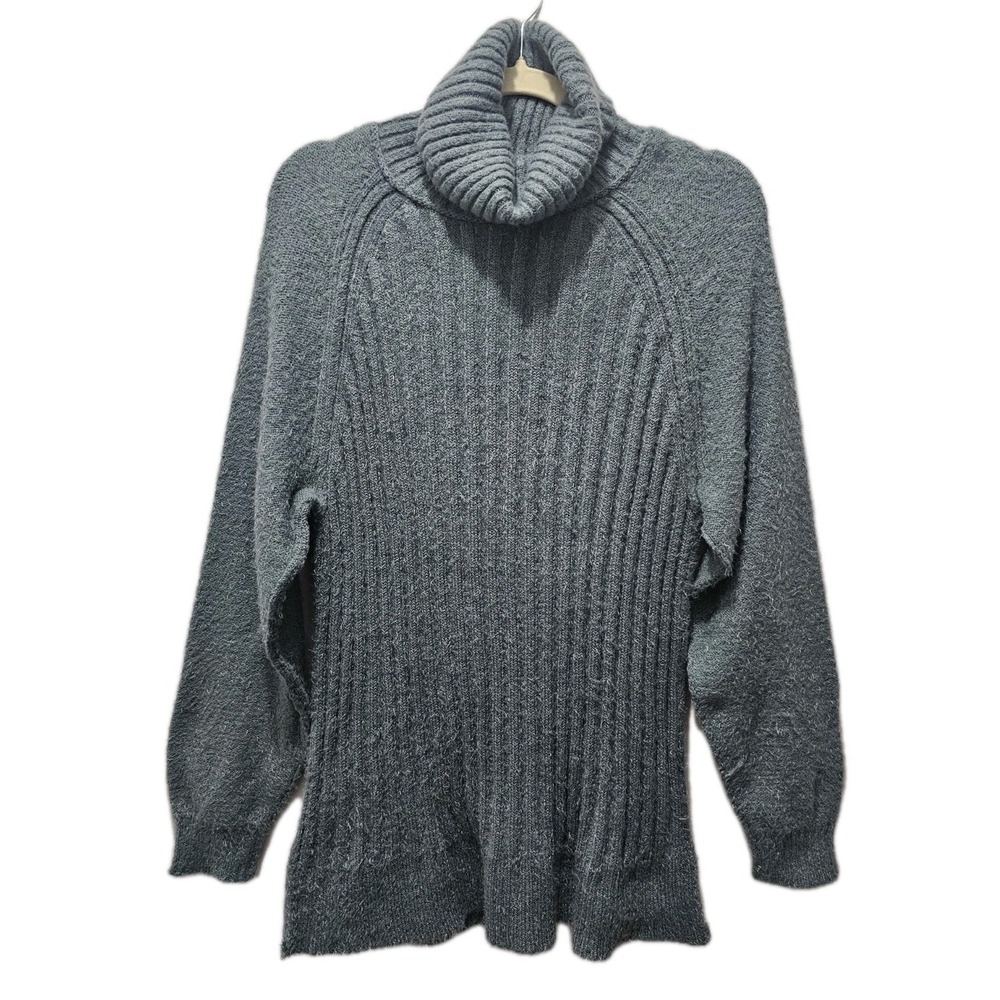 Altar'd State- Wmn. XS Gray Ribbed Turtleneck Long Sleeve Pullover Cozy Sweater‎